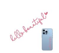 Nuyhadds Sticker "Hello Beautiful Rear View Mirror", Sticker "Hello Beautiful Rear View Mirror", Car Window Decoration Sticker, Self-Adhesive Rear View Mirror Sticker, Waterproof, for Small Truck