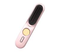 Nuyhadds Wireless Straightening Brush, 9-Stage Wireless Fast Heating 35 W with Protection Against Burns, Straightening Brush for Women, For On the Go Holiday Everyday Styling