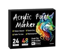 Nuyhgtr Graffiti Paint Markers, Double-Headed Art Markers, Colorful Marker Pens, Quick Dry Markers Set, Art Marker Pen Set, Doodling Drawing Markers, for Art Lovers, Students Or Hand-written Diaries