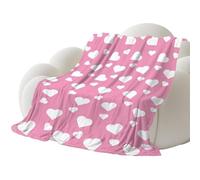 Nuyhgtr Love Heart Blanket, Valentine's Day Blanket, Fuzzy Throw Blanket, Valentine's Day Throw, 100x70x2 cm, Warm and Cozy Valentine's Day Heart-Themed Throw Blanket for Sofa, Couch, or Chair
