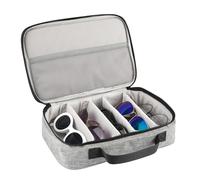 Nuyhgtr Multi-Slot Glasses Holder, Adjustable Slot Sunglass Case, Eyewear Storage Organizer, 28x19x6.5 cm, Premium Glasses Case for Multiple Pairs with Adjustable Slots for Men Women