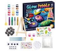Nuyhgtr Paint Rocks Craft Set for Kids | Glowing in The Dark Child Rock Kit,Stone Paint Crafts Set, Party Favors for Youth Daughter Son Kid Family Boys Children Teens