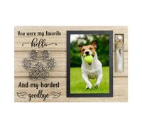 Nuyhgtr Pet Loss Picture Frame, Cherished Picture Keepsake, Elegant Sympathy Pet Frame, Preserve Precious Memories and Your Beloved Pet, Commemorative Wood Condolences Frame for Pet Loss