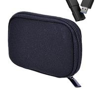 Nuyhgtr USB Flash Drive Storage Case, Portable U Disk Casket Bag, USB Drive Carrying Compartment Protective Organizer with 6 Slots for Business Trips, School, Home & Travel (12x8cm)