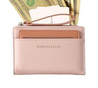 Nuyhgtr Zipper Coin Purse for Women - Lightweight Credit Card Wallet with Lanyard - Large Capacity Short Coin Purse Card Slots Design for Teens