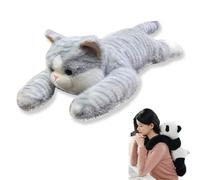 Nuyiac Weighted Plush Animals, Soft Plush Toy for Stress Relief & Calming, Cuddly Anxiety Toy (Grey Cat, 65CM)
