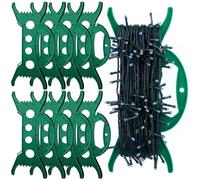 nuyikaso 8Pcs All Purpose Light Storage Holder 30cm Christmas Light Organizer for Wind Up Holiday Extension Cords Ropes Wires String Garlands Beads Green