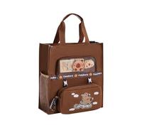 Nuytghr Capybara Tote Bag, Canvas Clutch, Animal Print Daypack, Large Capacity Design, Lightweight Sturdy Material, 11.81x5.51x13.39 Inches, Perfect for Kids Teens Girls Boys Elementary