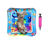 Nuytghr Cat Water Play Mat, Foldable Sensory Pad, Washable Interactive Chill, 21.26x21.26 Inches, Lightweight Summer Toy, Ideal for Pet, Puppy, Animal, Indoor, Outdoor, Water