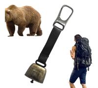 Nuytghr Compact Bear Bells, Loud Hiking Safety Alarm, 5cm Outdoor Survival Gear, Metal Alloy SPU, Self Defense Accessory for Camping, Biking Fishing Climbing Use for Men Women Youth