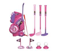 Nuytghr Kids Golf Set, Portable Club Kit, 8.66x5.31x14.37 Inches Kids Sports Toy, Fun Training Role Play for Children Backyard Garden Lawn Home Indoor Birthday and Christmas Girls Boys