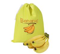Nuytghr Lettuce Storage Container, Banana Bags, Fruit Vegetable Saver 35cm, Produce Fresh Pouch, Breathable Drawstring Design, Reusable for Home, Kitchen, Orange, Yellow, Green