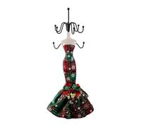 Nuytghr Necklace Stand Display, Elegant Christmas Jewelry Organizer, Festive Necklace Holder with Velvet, Lightweight Stable Rack with Modern Style, Display Stand for Retail Market Home Fashion Event