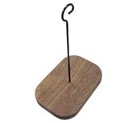 Nuytghr Plant Hooks Outdoor, Wall Adhesive Hanger, Wooden Iron Wind Chime Bracket, 2.76x3.94x5.12 Inches, for Garden, Patio, Porch, Deck, Bird Feeder, Lantern, Hanging Decoration Use