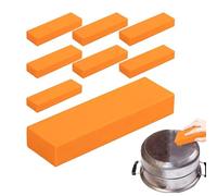 Nuytghr Stainless Scratch Remover, Steel Polish Tool, Stain Eraser Set, Orange, Blue, Rubber Cleaning Blocks, Design, for Metal, Copper, Brass, Aluminum, Pots, Sink, Stove, Grill, Oven