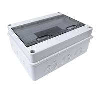 NUZAMAS 12 Way IP65 Switch Box Distribution Protection Box Waterproof Consumer Unit Transparent Window Electrical Consumer Unit Consumer Circuit Breaker Box
