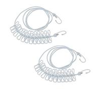 NUZAMAS 2X Clothesline 12 Pegs Clips Portable Expandable Adjustable Retractable Airer for Camping Travel Clothes Laundry Drying Outdoor and Indoor Use White