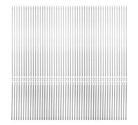 NUZAMAS 50 PCS BBQ 304 Stainless Steel Barbecue Skewers 330 x3.6mm Metal Kebab Stick Skewers Reusable Grilling Skewers for Meat and Vegetables