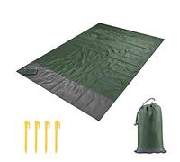 NUZAMAS 79×82.6 In Waterproof Picnic Blanket Lightweight Beach Blanket with Bag Sandproof Foldable Hiking Camping Mat for Travel Hiking Grass BBQ (Army Green)