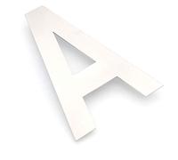 NUZAMAS Door Capital Letter A Number Plaques, Stainless Steel Hotel House Address Plaque Digits Plate Signs Street Numbers, Wall Mounted, 10.5cm Width 15cm High, Installation Kit Included
