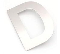 NUZAMAS Door Capital Letter D Number Plaques, Stainless Steel Hotel House Address Plaque Digits Plate Signs Street Numbers, Wall Mounted, 10.6cm Width 15cm High, Installation Kit Included