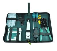 NUZAMAS Ethernet LAN RJ11 RJ45 CAT5 Cable Tester Network Analyzer Wire Crimping Crimper Stripper Tool Kit Screwdriver Punch-Down Networking Tools Set