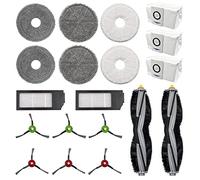 NUZAMAS Replacement Parts for Ecovacs Deebot X1 Omni/Turbo Robot Vacuum Cleaner, Accessories Kit 6 Side Brush, 2 Main Brush, 2 Filter, 4 Mop Cloth, 3 Disposable dust bag