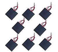 NUZAMAS Set of 8 Pieces 1V 200ma 40x40mm Micro Mini Solar Panel Cells, wired, For Solar Power Energy, DIY Home, Garden Light, Science Projects - Toys - Battery Charger