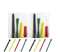 NUZAMAS [ Total 240 Pieces] Cable Ties, 2.5mm Wide, Mixed Size, 100mm, 120mm, 150mm, 200mm, Long Nylon Plastic Heavy Duty Zip Ties, Flexible Cable Tidies Slipknot Straps