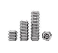 NUZBCPETR Screws, Fine Thread Stainless Steel Hex Socket Set Screw Cup Point Grub Screws(M7 x 1.0 x 10mm)