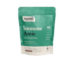 Nuzest Protein Plus | Immune Amie | Chocolate | Supports Healthy Immune System with Stress Support Benefits | Vitamins & Minerals | Lion's Main, Maitake & Shitake Mushrooms | 250g (10 Servings)