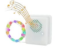 Nuziku Christmas String Light,3M Voice-Activated Led Christmas Lights with Sound Sensor,Christmas Music Speaker Battery Powered Christmas Fairy Lights for Party Indoor Outdoor Garden