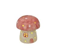 Nuziku Mushroom Light, Hollowed Mushroom Night Light, Ceramic Mushrooms Lamp, Cute Night Lights, Battery-Powered Mushrooms Table Lamp for Baby Children Toddlers Women Teen Girls