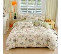 NUZIXINXW Style Bedding Set Four-piece Gradient Color Bedding Sheet Pillowcase Duvet Cover Set Twin Full Queen King Super King Size,Peter Rabbit,1.8m quilt cover 180 * 220cm bed sheet 230 * 230cm