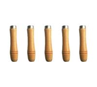 NUZKQLHZ 5X Wooden File Handle Screw on Craft Strong DIY Hand Tools Replacement Small Wood Color