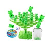 NUZKQLHZ Balanced Tree Frog Game Dice Frog Balance Counting Toy for Ages 3-5 Children Green 13x13x13 cm