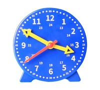 NUZKQLHZ Educational Clock Plastic Learning Hour Minute Second Time Cognition Teaching Aid Intelligence Toys Children Kids Blue