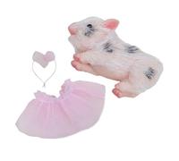 NUZKQLHZ Mini Piggy Toys with Accessories Cute Animal Pig Doll for Role Playing Party