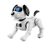 NUZKQLHZ Remote Control Robot Dog RC Toys Push up Stunt Puppy for Kids Boys and Girls White 22x13x21 cm