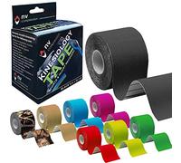 NV Compression Kinesiology Tape | 5m Roll of Elastic Muscle Support Tape for Exercise, Sports & Injury Recovery (Black)