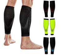NV Compression Race and Recover Compression Calf Sleeves for Running & Recovery - Graduated Calf Support Sleeves for Men & Women - Shin Splint, Cycling, Gym & Marathon Support - Vivid Pink L/XL