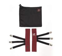 NV Holders: S-Holder - Premium Shirt Stays, Red & Black, Medium (21.5-23.5 inches)