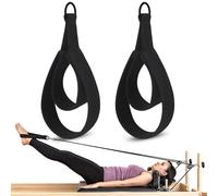 NVAAV 2PCS Pilates Double Loop Straps for Reformer Feet - Fitness and Yoga Equipment - D-Ring Exercise Straps for Gym and Home Workouts