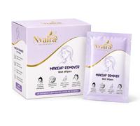 Nvaira Makeup Remover Wet Wipes, Facial Cleansing Wipes with Witch Hazel, Aloe Vera & Vitamin E, Alcohol Free, Paraben Free, pH Balanced, Soft Texture, 50 Individually Wrapped Wipes, 1 Box