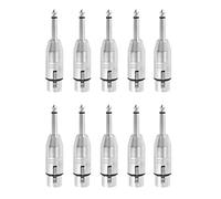 Nvanvmm 10Pcs 3Pin XLR Female to 6.35Mm Male Mono Plug Lead Adapter Microphone Adapter XLR to 6.35mm Adapter