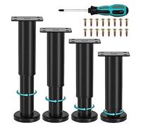 Nvanvmm 4Pcs 4Pcs Upgraded Metal Adjustable Furniture Legs 4.72-7.08 Inch Replacement Parts Legs for Bed Sofa Cabinet Couch Dresser Table B