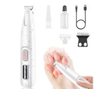 NVARUPC Dog Paw Trimmer,2025 Upgrades Dog Paw Trimmer with LED Light,18 mm Widen Blade, 35 dB Low Noise,Rechargeable Pet Electric Hair Clipper for Dogs and Cats,1pc(with Blades)