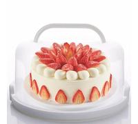 NVAZIOP Large 10 Inch Cake Carrier Keeper Stand with Handles and Lids Container for Transport Cake Holder Tray with Cover Round Cupcake Storage Kitchen Cooking Box