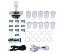 NVBCUY CY - 822B Single DIY Joystick Kit, USB Fighting Game Accessory, High - Sensitivity 3D Card - Type Rocker with Short Throw for Home Setup in Style (Clear)