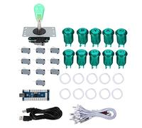 NVBCUY CY - 822B Single DIY Joystick Kit, USB Fighting Game Accessory, High - Sensitivity 3D Card - Type Rocker with Short Throw for Home Setup in Style (Green)